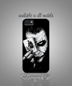 Joker holding batman card mobile cover.