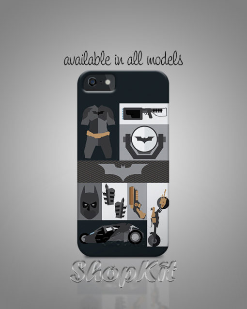 batman gears collage on black background mobile cover