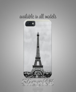 Eifel Tower with grey sky on printed mobile case