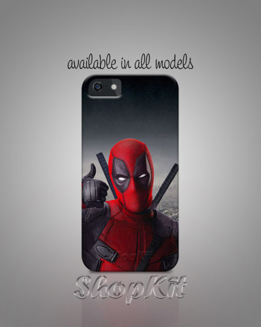Deadpool super hero showing thumbs up mobile cover