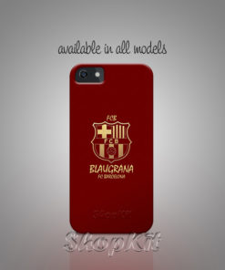 FCB logo on dark marroon color background for customize mobile case