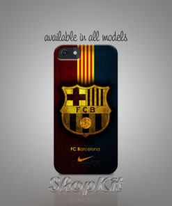 FCB logo printed with its kit colour on background on Customize Mobile Cover