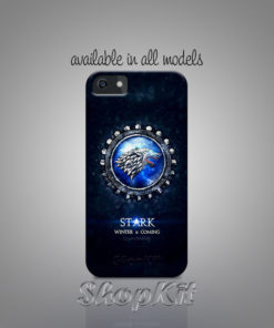 stark logo on dark blue background for customize mobile cover