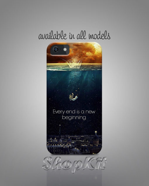 Girl is jumping in water graphic surreal customize mobile cover