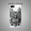 B&W Owl illustration on mobile cover