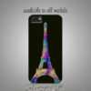 Eifel Tower with black background on printed mobile case