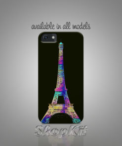 Eifel Tower with black background on printed mobile case