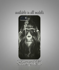 monkey wearing glasses and smoking the cigrette mobile cover