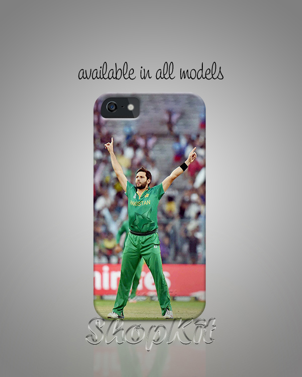 Shahid Afridi Standing in stadium after taking wicket.