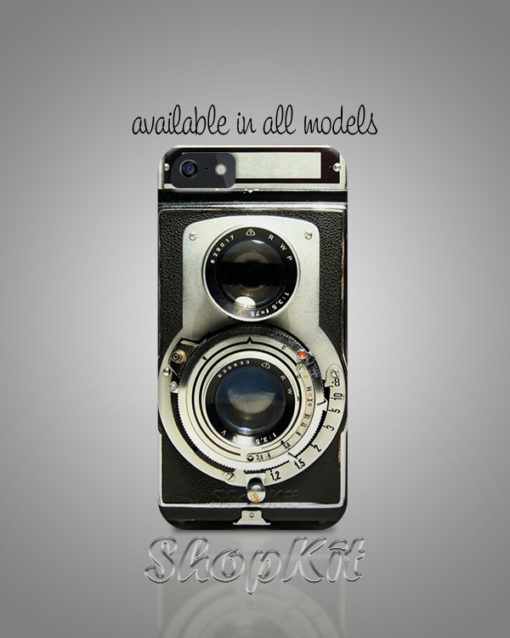 Antique Camera design printed on customize mobile cover.