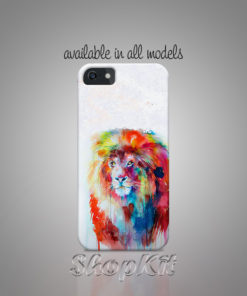 Lion Painting with multi colors for customize mobile cover