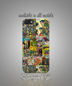 Superheros collage printed on customize mobile cover