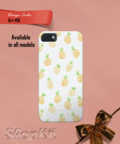 illustrated pineapple pattern design for customize mobile cover