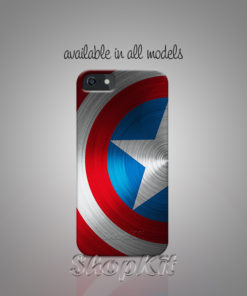 Captain America shield printed on customize printed mobile cover