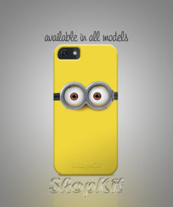 minion glasses with yellow background for customize mobile cover