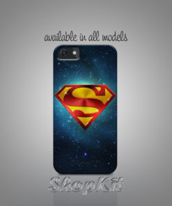 super man with night background on mobile cover