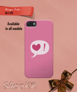 heart and exclamation sign in thinking balloon design for customization of mobile cover