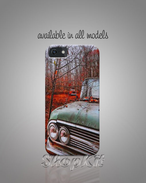 chervolet car with trees mobile cover