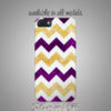 zig zag pattern with gold background on mobile cover