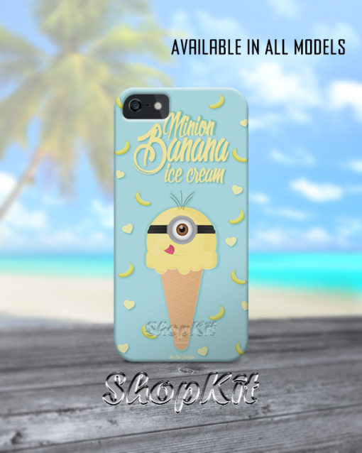 minion ice cream with small bananas mobile cover