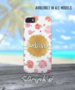 Mobile Cover of believe in yourself written on waterpaint blob
