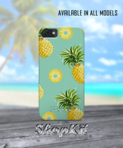 pineapple and its pieces on mobile cover