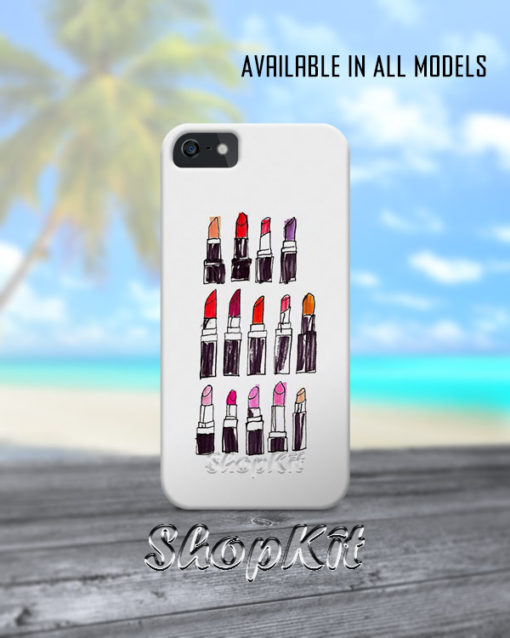 lipstick shades on mobile cover