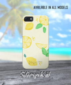 Light lemon and leafs on mobile cover