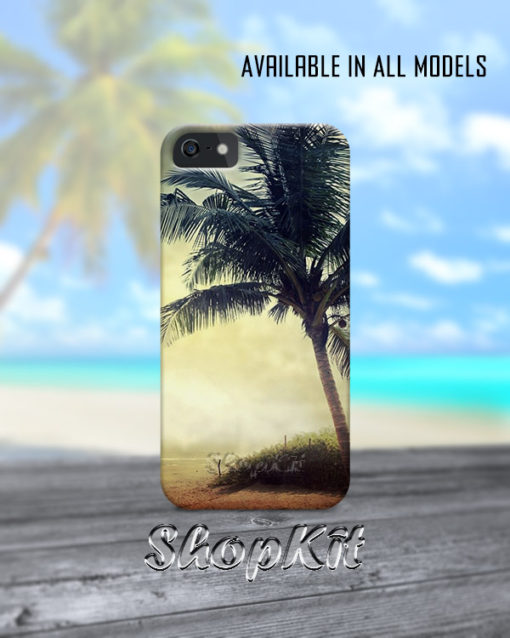 date tree with sunset digital printed mobile cover
