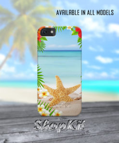 starfish on sand at beach mobile cover