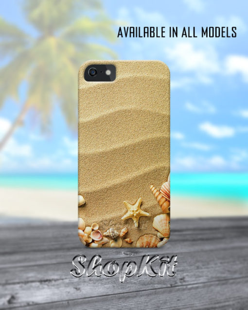 shells on sand mobile cover