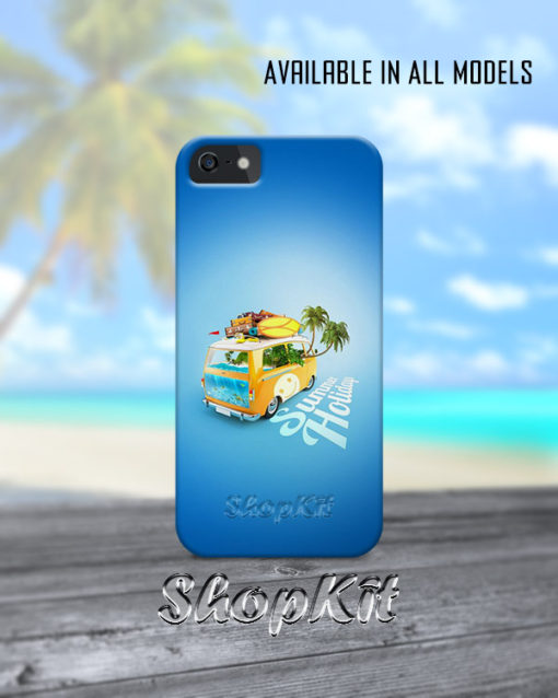 summer holiday blue mobile cover