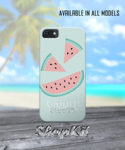 watermelon pieces on background mobile cover