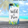 Wild and free typography on mobile cover
